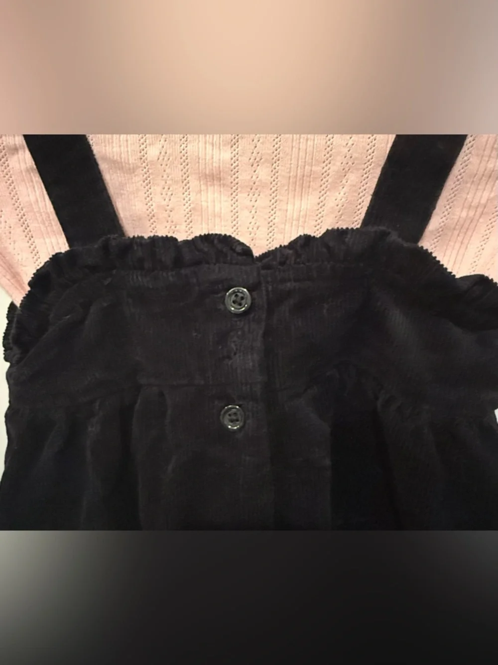 Gymboree Black Pinafore Dress - Light Pink Turtleneck